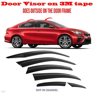 Kia Forte 2019-2024 Window Wind Deflector Door Visor Rain Sun Guard Vent ⭐6pcs⭐ - Picture 1 of 4