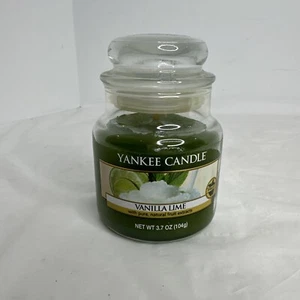 Yankee Candle Small Glass Jar Candle Vanilla Lime Green 3.7 Oz New - Picture 1 of 7