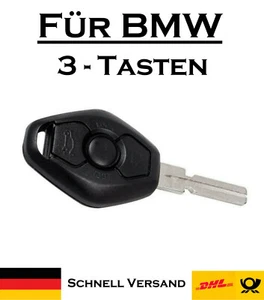 1x Autoschlüssel Gehäuse für BMW - Ersatz 3 Tasten PKW Funk Fernbedienung KS05 - Picture 1 of 4