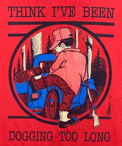 Screen Stars Best Red Mens USA Single Stitch XXL Been Dogging To Long - Picture 1 of 7