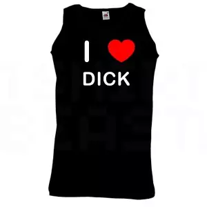 D*ck I Love Heart Vest Adult Crew Neck Athletic Gym Vest - Picture 1 of 18