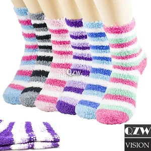 Set 6 -12 Damen Winter warm weich rutschfest kuschelig flauschig Slipper Crew Socken 9-11 - Bild 1 von 4