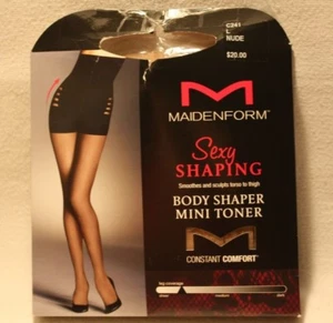 Maidenform Sexy Body shaper mini toner high waisted Pantyhose Size M Nude - Picture 1 of 2