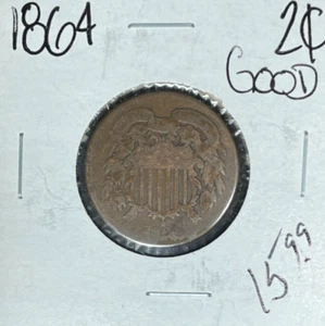 1864 ZWEI CENT STÜCK - GUTE ~SCHÖNE MÜNZE~ - Bild 1 von 2