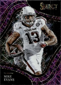 Mike Evans - 2022 Panini Select Draft Picks - Purple Laser - Field Level SP #133 - Bild 1 von 2