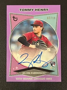 Tommy Henry 2023 Topps Brooklyn Collection Rookie Auto Purple /10 Diamonbacks - Picture 1 of 2