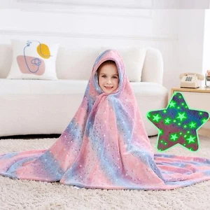 Kids Stars Throw Blanket Glow in The Dark, Kids Blanket Gifts for Girls & Boy... - Picture 1 of 9