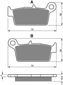 Brake Disc Pads Rear Goldfren S33 For Honda XR 650 R6 2006 - Picture 1 of 2