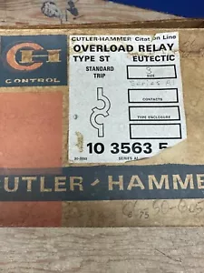 10-3563-5 Cutler Hammer Overload Relay Size 3 A10 NIB - Picture 1 of 2