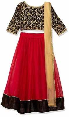 Maroon & Black Readymade Lehenga Choli, Readymade Lehenga, Ethnic Lehenga Choli - Image 1 of 3