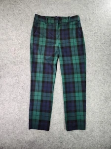 J. Crew Womens sz 8 Pants Multicolor Tartan Plaid Ruby Crop Ankle Stretch - Picture 1 of 10
