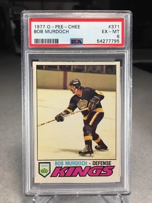 1977 O-Pee-Chee Bob Murdoch #371 - PSA 6 - Los Angeles Kings - Image 1 of 2