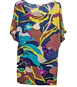 Suéter Vestido Túnica Pullover Tejido Elástico Floral Abstracto Miuse Grande Tejido EE. UU. - Imagen 1 de 7
