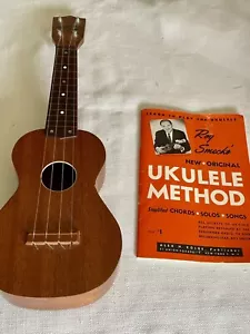 Vintage Roy Smeck Uke Ukulele Solid Mahogany with Book by Harmony, Chicago USA - Picture 1 of 12
