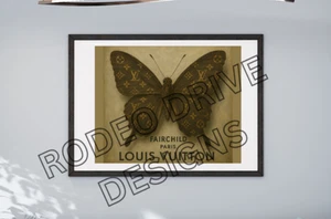 LV FAIRCHILD BUTTERFLY PRINT 20X16 PRINT ONE OF A KIND VUITTON PRINT - Picture 1 of 1