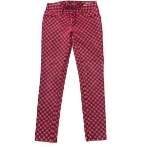 Pantalones cómodos DL 1961 ajustados a cuadros talla 26 4 vías 360 para mujer - Imagen 1 de 9