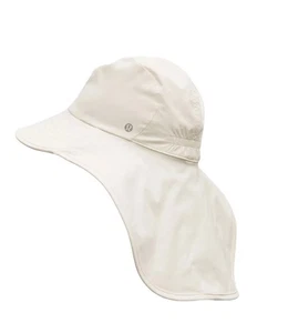 Lululemon All Sport Wide Brim Hat Unisex size L/XL Bone White UPF 40+ Bucket Hat - Picture 1 of 11