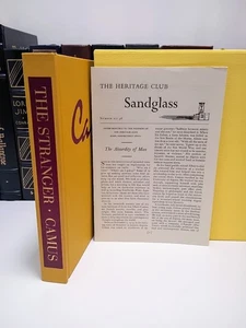 The Stranger Camus Daniel Maffia Art Heritage Press 1971 HC Slipcase Sandglass - Bild 1 von 14