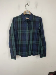 JG Hook Damengröße 16 kariertes langärmliges Hemd mit Knopfleiste 100 % Baumwolle - Bild 1 von 9