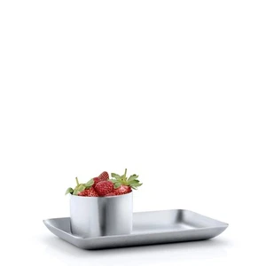 blomus Basic Tray, 10 x 17 cm, matt Brushed Stainless Steel, 6.7L x 4.33W in 6.7 - Picture 1 of 7