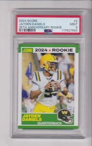 2024 PUNTEGGIO 35° ANNIVERSARIO ROOKIE #2 jAYDEN dANIELS RC CON PSA 9 GRADO - Foto 1 di 1