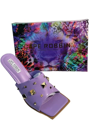 CAPE ROBBIN Popo Purple Spiked Slip on heel open toe  Shoes  Women's Size 11 - Image 1 of 4