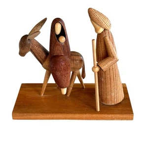 Natività in legno intagliato a mano Sacra Famiglia Natale Polonia B. Borowik S. Byliniak - Foto 1 di 11