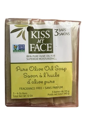 Kiss My Face оригинальное мыло батончик с чистым оливковым маслом размер 3–4 унции батончики без запаха - Изображение 1 из 3