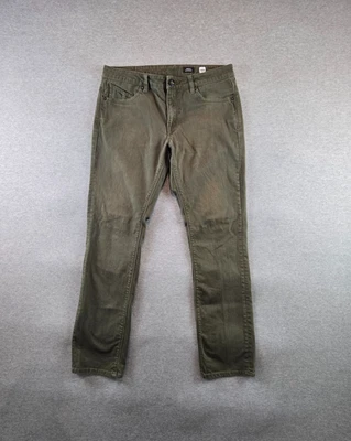 Volcom Jeans Men's 33x31 Green Vorta Slim Straight Fit Stretch Denim Skater Y2K - Image 1 of 4