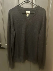 St Johns Bay Pullover Herren anthrazit grau Rundhals Pullover klassischer Strick Baumwolle XL - Bild 1 von 5