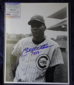 Billy Williams Chicago Cubs Baseball Autographed Brace 11x14 Photo PSA Rookie - Picture 1 of 3