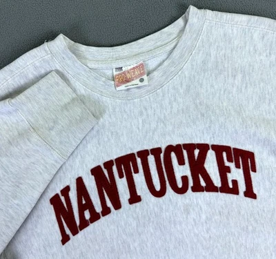University of Nantucket MV Sport Sweatshirt Pro Weave Grey Spell Out Stitch - Image 1 of 4
