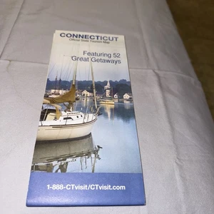 Mapa oficial de turismo del estado de Connecticut - Imagen 1 de 4