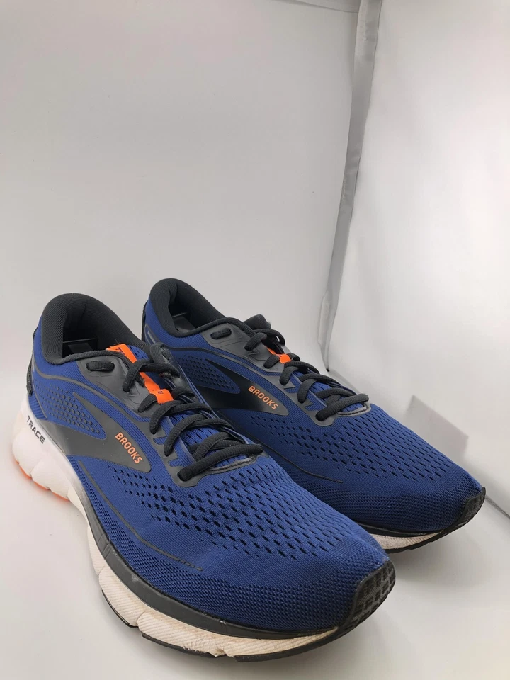 Zapatos para correr Brooks Trace 2 para hombre talla 11,5 azul negro naranja carretera 110388 1D489 Foto 1 de 4