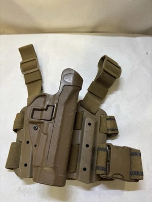 BLACKHAWK Beretta 92 M9 9mm Tactical Drop Leg Holster US Military Coyote - Image 1 of 4
