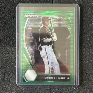 2021 Panini Prizm Draft Picks - Jackson Merrill #PDP27 Green Pulsar Prizm (RC) - Foto 1 di 3