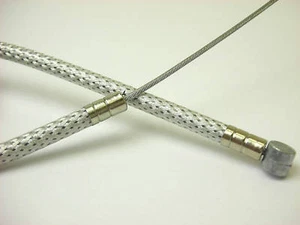 BIKE BICYCLE Brake Housing 60" + CABLE 68" Braided Silver NEW + 2 FREE CAPS - Picture 1 of 4