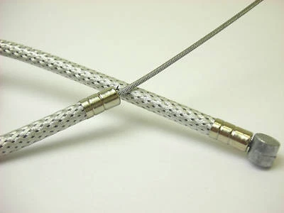 BIKE BICYCLE Brake Housing 60" + CABLE 68" Braided Silver NEW + 2 FREE CAPS - Image 1 of 4