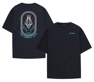 YONEX 25S/S Unisex Badminton T-Shirts Sports Casual Top Tee Black NWT 251TS063U - Picture 1 of 8