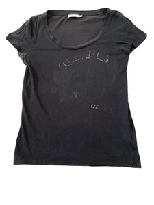 Lee Women Cotton Biker Rock Band T Shirt Scoop Neck Faded Soft Worn Holes Size M - Picture 1 of 11