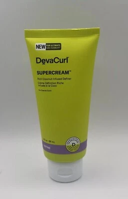 NUEVO DevaCurl SuperCream Rich Coconut Infunded Definer Tamaño de Viaje 88ml/3oz AUTÉNTICO Foto 1 de 3