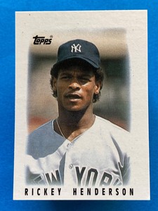 1986 Topps Major League Leaders Minis Rickey Henderson #27