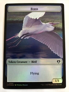 Magic The Gathering Commander Masters Bird / Phyrexian Myr Token Foil 0004/0044 casi nuevo - Imagen 1 de 2