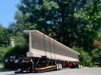 1/64 DCP BLACK FONTAINE LOWBOY, BUNK & ELK RIVER HYDRA STEER TRAILER & BEAM  - Image 1 of 4