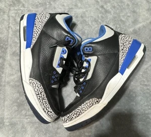Air Jordan Retro 3 Sport Blue Men’s Size 11.5 Shoes - Picture 1 of 9