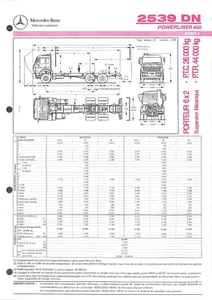 MERCEDES TRUCKS / 2539 DN POWERLINER 400 / PORTEUR 6X2 / FICHE de 1997 - Picture 1 of 2