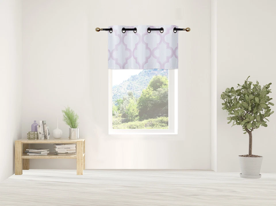 1 PIEZA FORRADA GEOMÉTRICA OJAL IMPRESO ESCAPARATE CENEFA TOPPER SWAG 37"X18" Foto 1 de 1