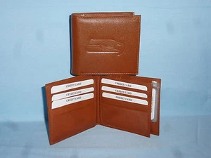 SEATTLE SEAHAWKS Leather BiFold Wallet NEW brown 4 + - Picture 1 of 5