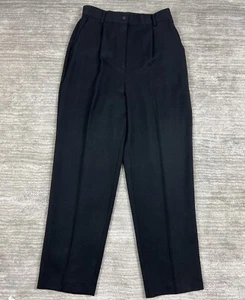 Sag Harbor Pants Womens 12 Black Pleated Casual - Picture 1 of 11