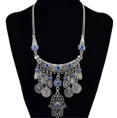 Colar turco Nazer Lucky Evil Eye Hamza mão ou decoração de proteção de parede - Imagem 1 de 4